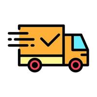 lieferung, versand, versand, logistiksymbol. LKW, Paketkasten vektor