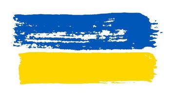 ukrainische Nationalflagge im Grunge-Stil vektor