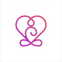 yoga kärlek logotyp vektor