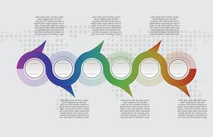 Infografik-Vorlage des modernen Kreises der Prozessschritt-Zeitachse, Präsentations-Infografik-Vektor vektor