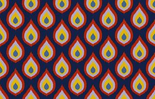 ethnisches Muster Ikat nahtlos. geometrischer stammesafrikanischer indischer traditioneller stickereivektorhintergrund. aztekischer Stoff Teppich Batik Ornament Chevron Textildekoration Tapete vektor