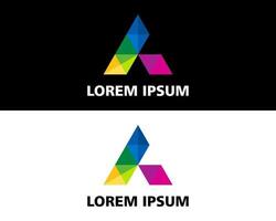 färgrik brev en diamant logotyp design vektor