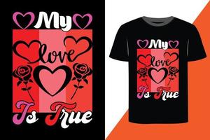 valentine skriva ut redo t-shirt design vektor