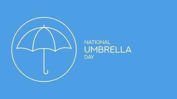 nationell paraply dag minimalistisk enkel platt linje stil vektor illustration