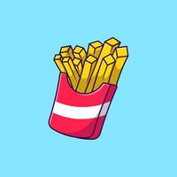 pommes frites cartoon vektor symbole illustration. flaches karikaturkonzept. geeignet für jedes kreative Projekt.