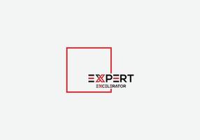 abstrakt expert- typografi minimalistisk logotyp design vektor