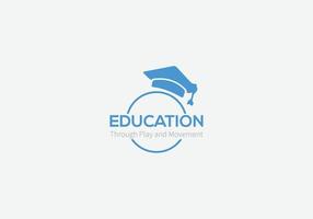 abstrakte Bildung Logo Icon Design Emblem Typografie Logo Design vektor