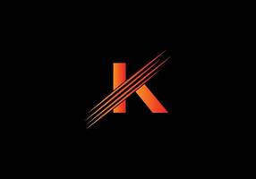 abstrakter k-buchstabe modernes anfängliches logo-design vektor