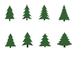 uppsättning av jul träd vektor illustration.