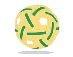 Vektor-Illustration Sepak Takraw-Ball. Sport vektor