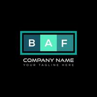 baf brief logo kreatives design. baf einzigartiges Design. vektor