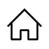 Home-Icon-Linie isoliert auf weißem Hintergrund. schwarzes, flaches, dünnes Symbol im modernen Umrissstil. Lineares Symbol und bearbeitbarer Strich. einfache und pixelgenaue strichvektorillustration vektor