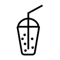 frappe cocktail linje ikon isolerat på vit bakgrund. svart platt tunn ikon på modern översikt stil. linjär symbol och redigerbar stroke. enkel och pixel perfekt stroke vektor illustration