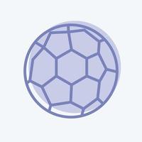 Symbol-Fußball. im Zusammenhang mit dem Symbol für Sportgeräte. zweifarbiger Stil. einfaches Design editierbar. einfache Abbildung vektor