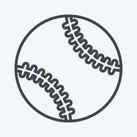 Symbol Baseballball. im Zusammenhang mit dem Symbol für Sportgeräte. Linienstil. einfaches Design editierbar. einfache Abbildung vektor