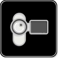 Icon-Filmkamera. im Zusammenhang mit Fotografie-Symbol. glänzender Stil. einfaches Design editierbar. einfache Abbildung vektor