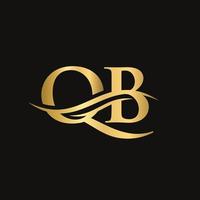 qb logotyp. monogram brev qb logotyp design vektor. qb brev logotyp design vektor