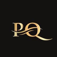 pq-Logo. Monogrammbuchstabe pq-Logo-Designvektor. pq-Buchstaben-Logo-Design vektor