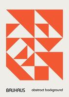 Minimale geometrische Designplakate der 20er Jahre, Wandkunst, Vorlage, Layout mit primitiven Formelementen. bauhaus orange retro-muster hintergrund, vektor abstrakte kreise, dreiecke und quadratische linienkunst