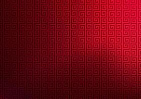 chinesisches dekoratives rotes muster quadratischer rahmenhintergrund vektor