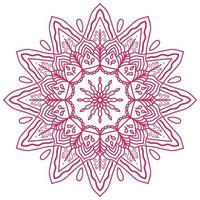 Mandala Blumenmuster islamischer Vektor umfärbbares Kunstdesign
