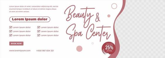 Beauty- und Spa-Social-Media-Beitrag oder Banner-Vorlage vektor