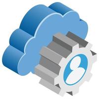 Cloud-Konto - isometrische 3D-Darstellung. vektor