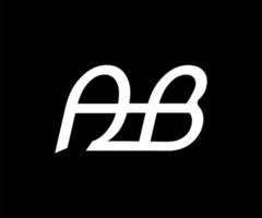 alphabet ab, anfangsbuchstabe monogramm symbol logo. Alphabet-Logo-Design. kreativer Buchstabe ab Logo-Design schwarz und weiß vektor