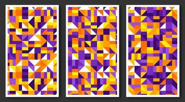 abstrakte geometrische klassische Muster, polygonaler Hintergrund des flachen Designs, bunte Abdeckungssammlung vektor