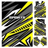 Sport-Trikot-Muster bereit zum Drucken für Fußball, Fußball, Motocross, Rennen, Radfahren, Wickelaufkleber, Linie vektor