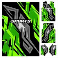 Sport-Trikot-Muster bereit zum Drucken für Fußball, Fußball, Motocross, Rennen, Radfahren, Wickelaufkleber, Linie vektor