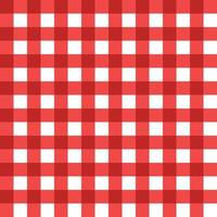 sömlös röd gingham mönster vektor