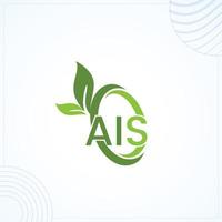 ais blad logotyp mall i modern kreativ minimal stil vektor design