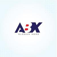 abx-Logo-Vorlage in modernem, kreativem, minimalistischem Vektordesign vektor