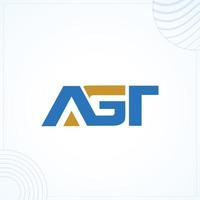 agt logotyp mall i modern kreativ minimal stil vektor design