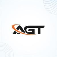 agt logotyp mall i modern kreativ minimal stil vektor design