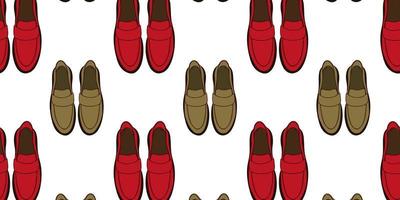 sömlös mönster med kvinnors eller herr- skor. topp se. platt vektor illustration