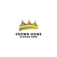 König Königin Krone Home Logo Design Inspiration Vektor Design Vorlage