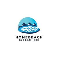 Home Beach Logo Design Inspiration Vektor-Design-Vorlage vektor