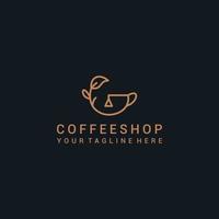 kaffe affär logotyp design ikon mall vektor