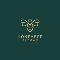 Honigbienen-Logo-Design-Icon-Vorlage vektor