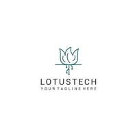 Lotus-Tech-Logo-Design-Symbolvektor vektor
