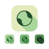 grünes Web-Symbol auf weißem Hintergrund vektor