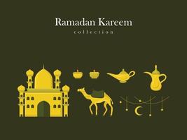 ramadan islamischer mubarak hintergrund arabische illustration ornament musterelement abstrakter arabischer islam vektor