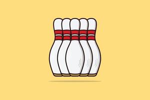 professionelles Bowling-Turnier-Abzeichen-Logo-Design. Sport-Objekt-Icon-Konzept. Bowling-Logo-Template-Design. Bowling-Kugel und Pins-Icon-Design. vektor