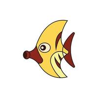 tunn fisk vektor logotyp ikon