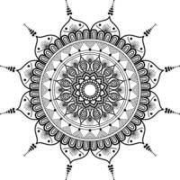 Schwarz-Weiß-Mandala vektor