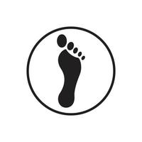 Fußabdruck-Silhouette-Vektor-Logo-Symbol. vektor