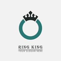 Königsring-Logo mit Kronensymbol vektor