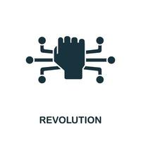 Revolutionssymbol aus der Digitalisierungssammlung. einfaches Linienrevolutionssymbol für Vorlagen, Webdesign vektor